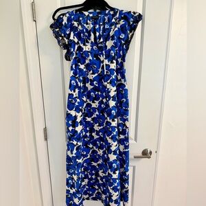 Who What Wear Blue and White Floral Dress